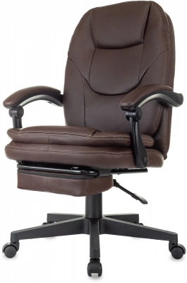 Кресло руководителя Бюрократ CH-868N-BF коричневый экокожа крестов. пластик подст.для ног, купить в Сыктывкаре