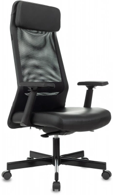 Кресло эргономичное Бюрократ T-995 черный TW-01 экокожа/сетка с подголов. крестов. металл черный, купить в Сыктывкаре