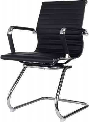 Кресло Бюрократ CH-883-LOW-V черный экокожа низк.спин. полозья металл хром, купить в Сыктывкаре