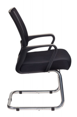 Кресло Бюрократ MC-209 черный TW-01 TW-11 сетка/ткань полозья металл серебристый, купить в Сыктывкаре