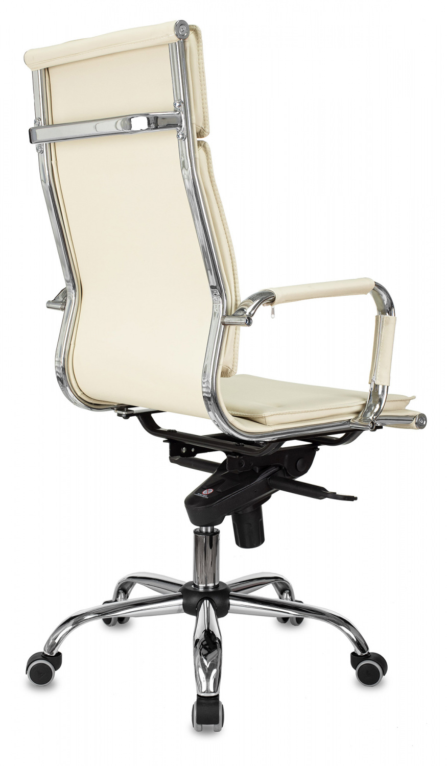 Кресло руководителя Бюрократ CH-993MB слоновая кость экокожа крестов. металл хром, купить в Сыктывкаре