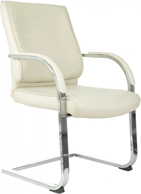 Кресло Бюрократ T-8010-LOW-V слоновая кость экокожа низк.спин. полозья металл хром, купить в Сыктывкаре