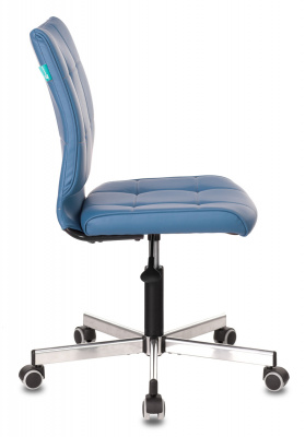 Кресло Бюрократ CH-330M синий Orion-03 экокожа крестов. металл хром, купить в Сыктывкаре