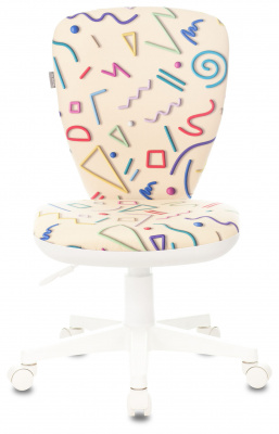 Кресло детское Бюрократ KD-W10 песочный Sticks 02 крестов. пластик пластик белый, купить в Сыктывкаре