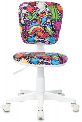 Кресло детское Бюрократ CH-W204NX мультиколор маскарад крестов. пластик пластик белый, купить в Сыктывкаре