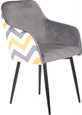 Кресло Бюрократ CH-380F серая жемчужина Italia 26 зигзаг на ножках металл, купить в Сыктывкаре