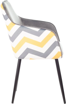 Кресло Бюрократ CH-380F серая жемчужина Italia 26 зигзаг на ножках металл, купить в Сыктывкаре