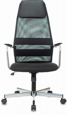 Кресло Бюрократ KB-5M черный TW-01 3C11 сетка/ткань с подголов. крестов. металл хром, купить в Сыктывкаре