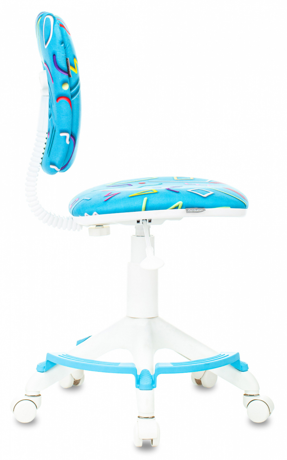 Кресло детское Бюрократ CH-W204/F голубой Sticks 06 крестов. пластик подст.для ног пластик белый — фото, характеристики, наличие в Сыктывкаре