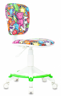 Кресло детское Бюрократ CH-W204/F мультиколор маскарад крестов. пластик подст.для ног пластик белый, купить в Сыктывкаре