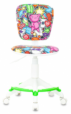 Кресло детское Бюрократ CH-W204/F мультиколор маскарад крестов. пластик подст.для ног пластик белый, купить в Сыктывкаре