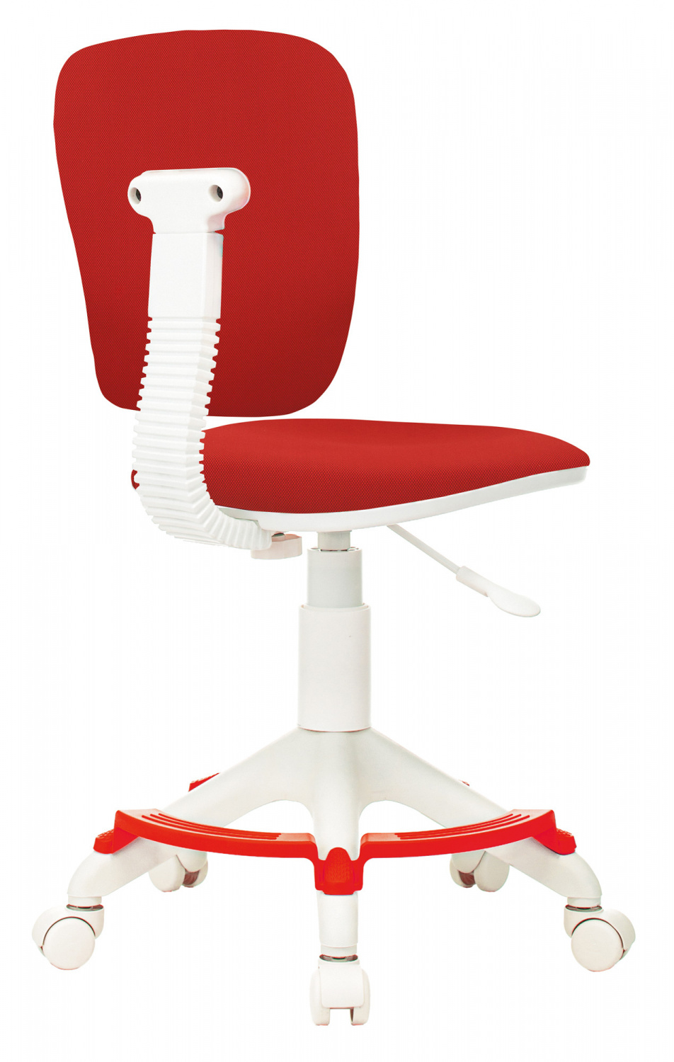 Кресло детское Бюрократ CH-W204/F красный 26-22 крестов. пластик подст.для ног пластик белый — фото, характеристики, наличие в Сыктывкаре