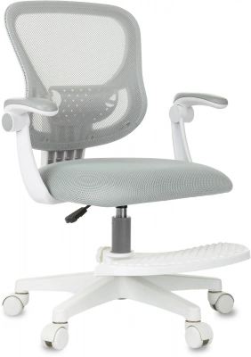 Кресло детское Бюрократ Burokids 3 серый сетка/ткань крестов. пластик подст.для ног пластик белый, купить в Сыктывкаре