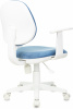 Кресло детское Бюрократ CH-W356AXSN голубой Velvet 86 крестов. пластик пластик белый — фото, характеристики, наличие в Сыктывкаре