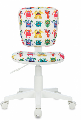 Кресло детское Бюрократ CH-W204NX белый монстры крестов. пластик пластик белый, купить в Сыктывкаре