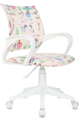 Кресло детское Бюрократ Burokids 1 W мультиколор принцесски крестов. пластик пластик белый, купить в Сыктывкаре