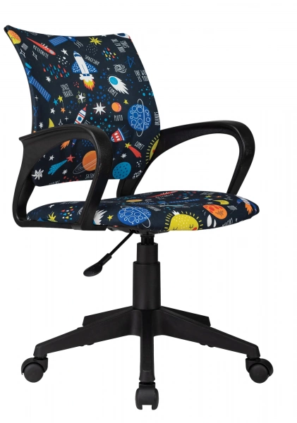 Кресло детское Бюрократ Burokids 1 мультиколор шаттл крестов. пластик пластик черный, купить в Сыктывкаре