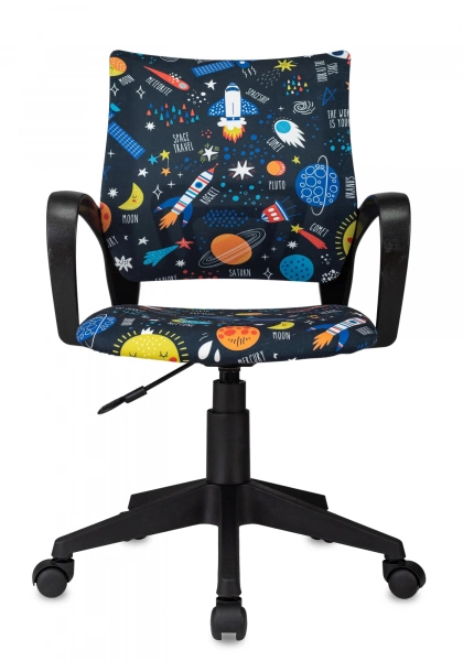 Кресло детское Бюрократ Burokids 1 мультиколор шаттл крестов. пластик пластик черный, купить в Сыктывкаре