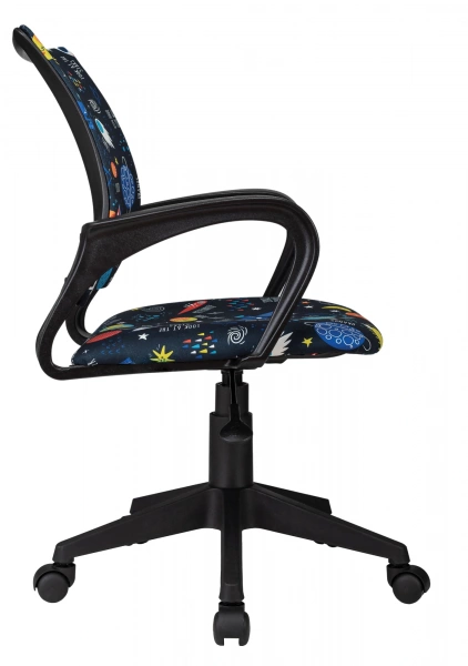 Кресло детское Бюрократ Burokids 1 мультиколор шаттл крестов. пластик пластик черный, купить в Сыктывкаре