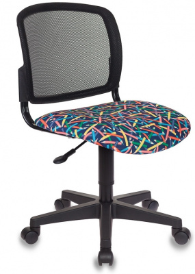 Кресло детское Бюрократ CH-296NX черный карандаши крестов. пластик, купить в Сыктывкаре