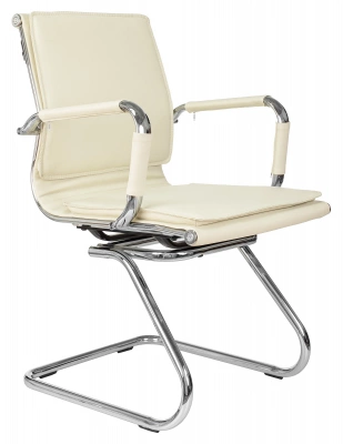 Кресло Бюрократ Ch-993-Low-V слоновая кость экокожа низк.спин. полозья металл хром, купить в Сыктывкаре