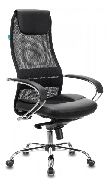 Кресло эргономичное Бюрократ CH-609SL черный TW-01 TW-11 экокожа/сетка с подголов. крестов. металл хром, купить в Сыктывкаре