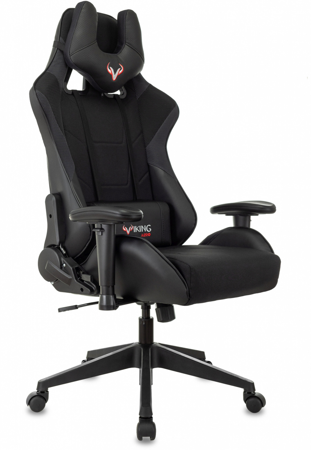 Кресло игровое Zombie VIKING 4 AERO Edition черный ткань/эко.кожа с подголов. крестов. пластик, купить в Сыктывкаре