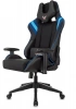 Кресло игровое Zombie VIKING 4 AERO черный/синий ткань/эко.кожа с подголов. крестов. пластик, купить в Сыктывкаре