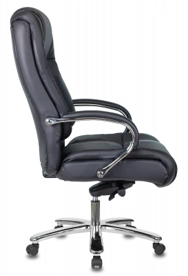 Кресло руководителя Бюрократ T-9925SL черный кожа крестов. металл хром, купить в Сыктывкаре