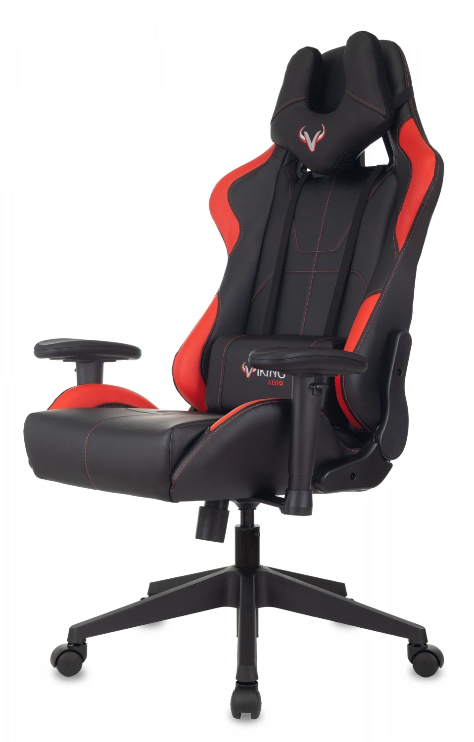 Кресло игровое Zombie VIKING 5 AERO черный/красный экокожа с подголов. крестов. пластик, купить в Сыктывкаре