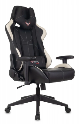 Кресло игровое Zombie VIKING 5 AERO черный/белый экокожа с подголов. крестов. пластик, купить в Сыктывкаре