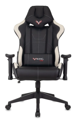 Кресло игровое Zombie VIKING 5 AERO черный/белый экокожа с подголов. крестов. пластик, купить в Сыктывкаре