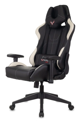 Кресло игровое Zombie VIKING 5 AERO черный/белый экокожа с подголов. крестов. пластик, купить в Сыктывкаре