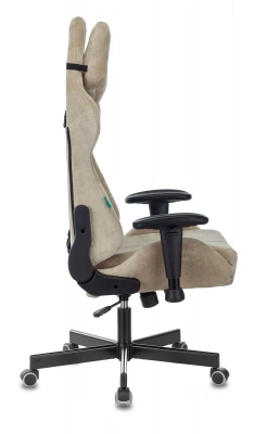 Кресло игровое Zombie VIKING KNIGHT Fabric песочный Light-21 с подголов. крестов. металл, купить в Сыктывкаре