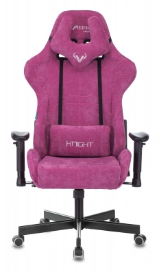 Кресло игровое Zombie VIKING KNIGHT Fabric малиновый Light-15 с подголов. крестов. металл, купить в Сыктывкаре