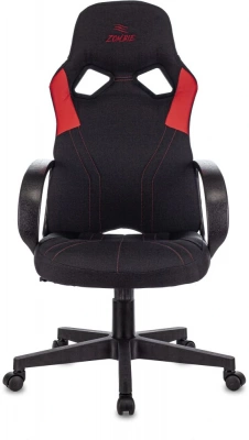 Кресло игровое Zombie RUNNER черный/красный ткань/эко.кожа крестов. пластик, купить в Сыктывкаре