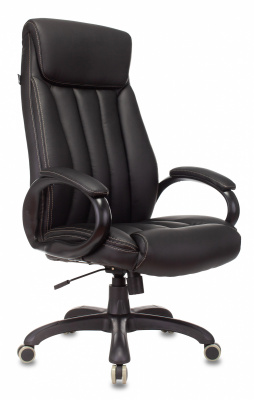 Кресло руководителя Бюрократ T-9922N черный экокожа крестов. пластик, купить в Сыктывкаре