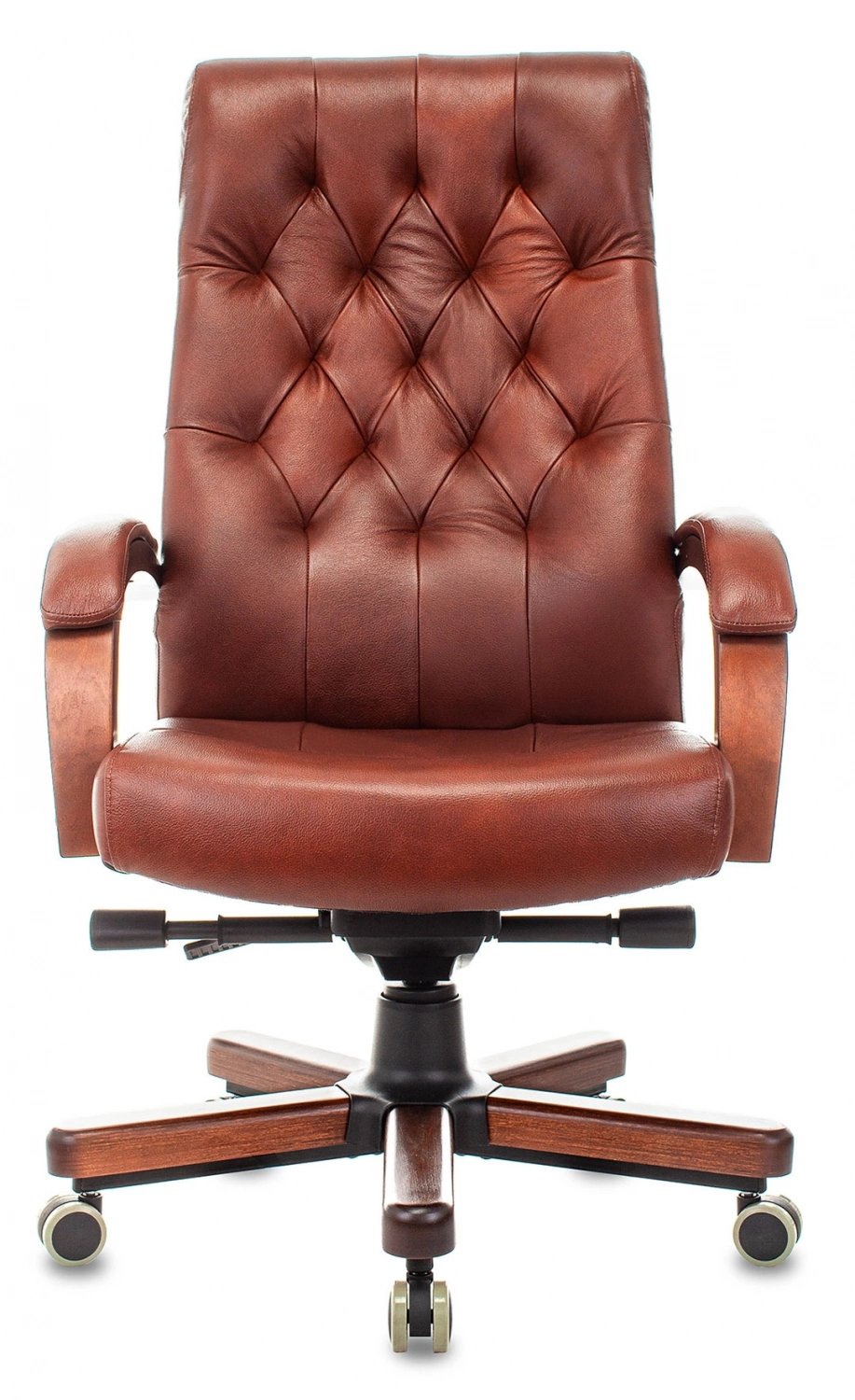 Кресло руководителя Бюрократ T-9928WALNUT светло-коричневый Leather Eichel кожа крестов. металл/дерево — фото, характеристики, наличие в Сыктывкаре