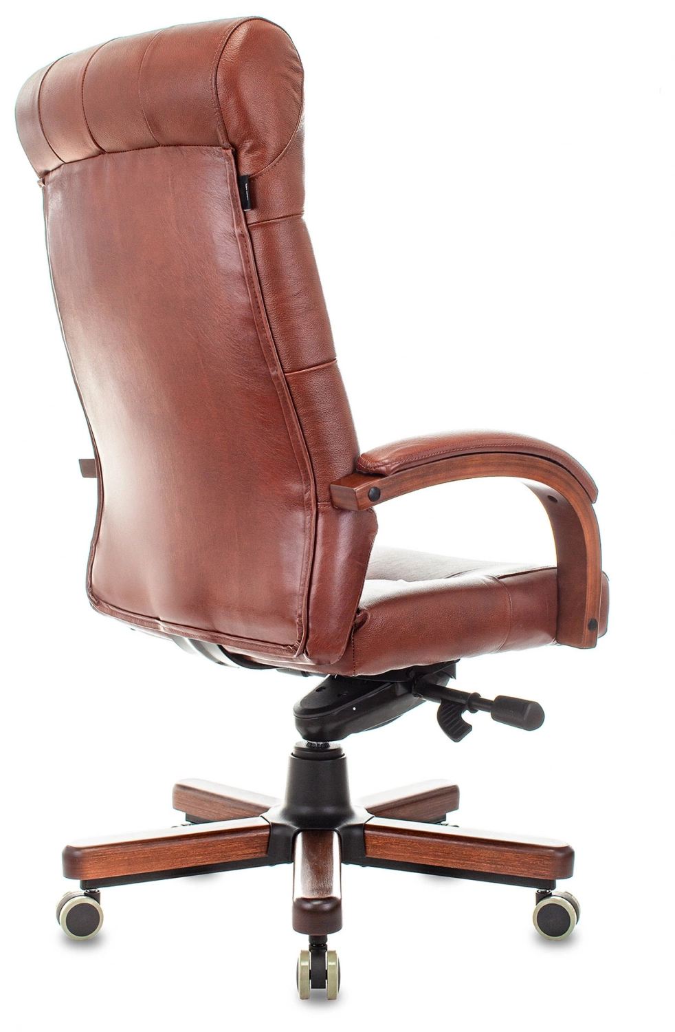 Кресло руководителя Бюрократ T-9928WALNUT светло-коричневый Leather Eichel кожа крестов. металл/дерево — фото, характеристики, наличие в Сыктывкаре