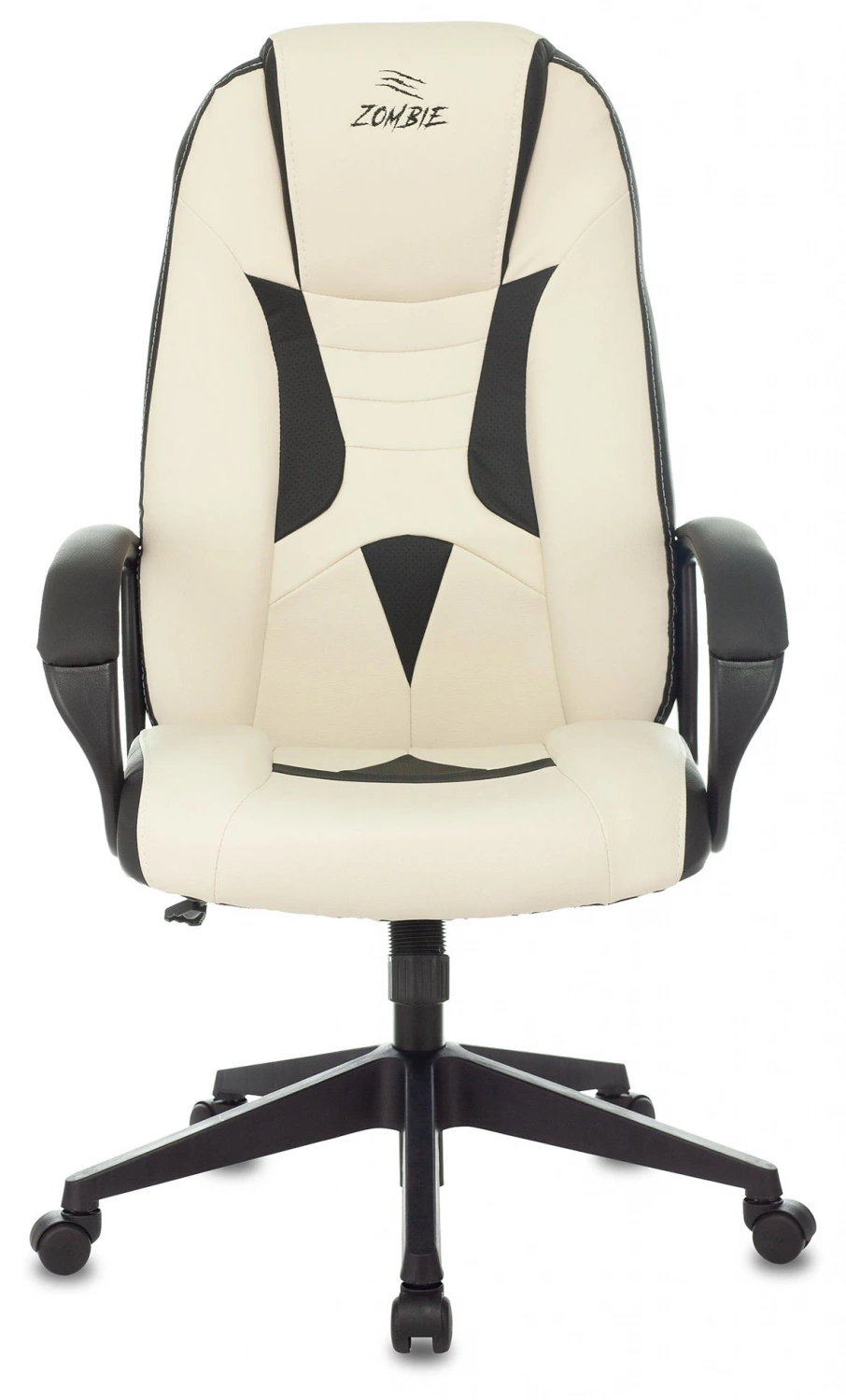 Кресло игровое Zombie 8 белый/черный экокожа крестов. пластик, купить в Сыктывкаре