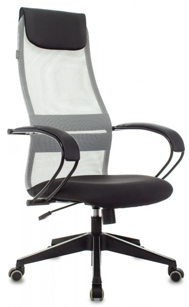 Кресло эргономичное Бюрократ CH-607 светло-серый TW-02 сиденье черный сетка/ткань с подголов. крестов. пластик, купить в Сыктывкаре
