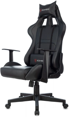 Кресло игровое Zombie Game Penta черный экокожа с подголов. крестов. пластик, купить в Сыктывкаре