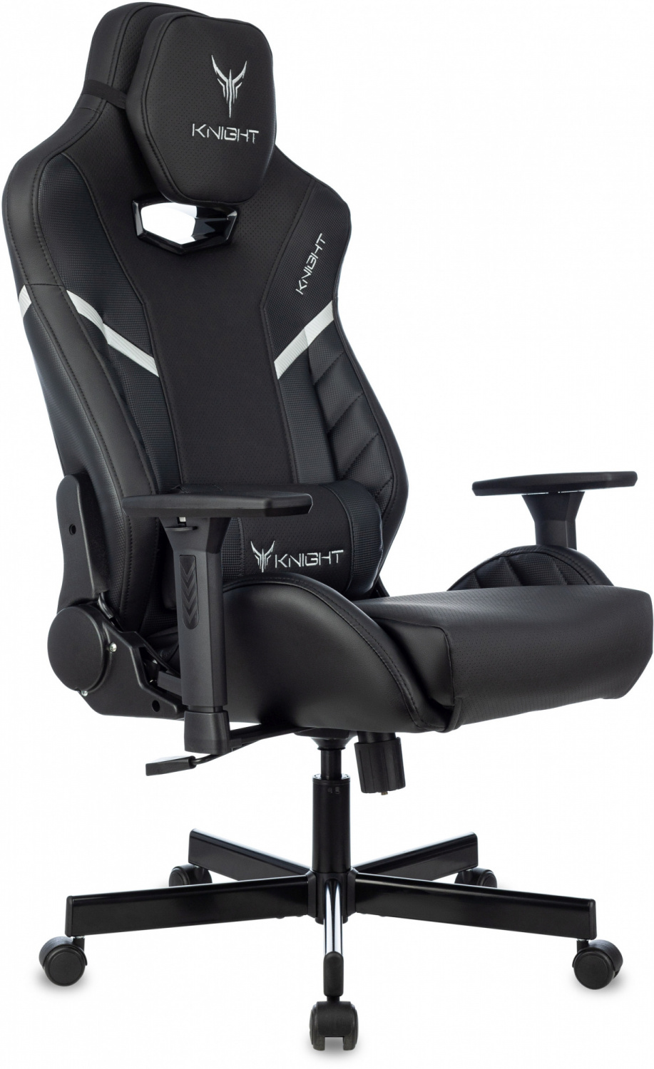 Кресло игровое Knight Thunder 5X черный экокожа крестов. металл, купить в Сыктывкаре