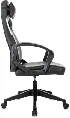 Кресло игровое Zombie 50 черный/белый экокожа крестов. пластик, купить в Сыктывкаре