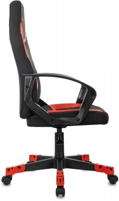 Кресло игровое Zombie 100 черный/красный ткань/эко.кожа крестов. пластик пластик черный, купить в Сыктывкаре