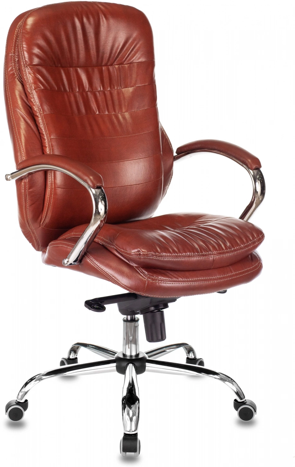 Кресло руководителя Бюрократ T-9950 светло-коричневый Leather Eichel кожа крестов. металл хром — фото, характеристики, наличие в Сыктывкаре