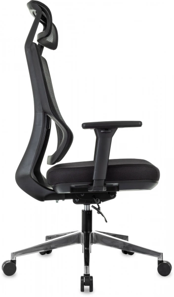 Кресло эргономичное Бюрократ MC-412N-H черный сетка/ткань с подголов. крестов. металл хром, купить в Сыктывкаре