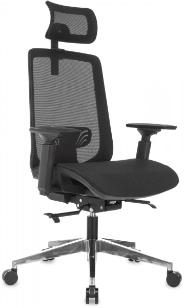 Кресло эргономичное Бюрократ MC-1015-H черный сетка с подголов. крестов. алюминий, купить в Сыктывкаре