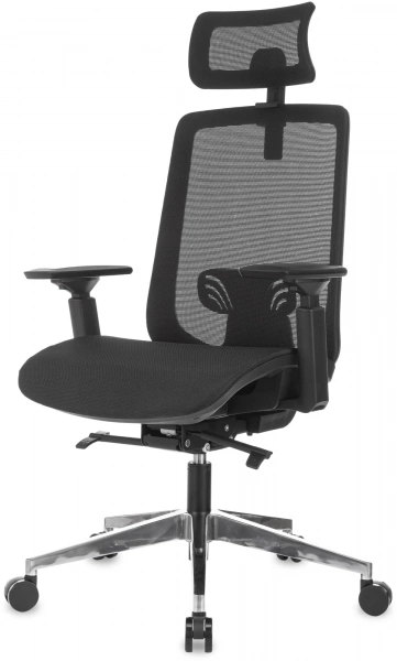 Кресло эргономичное Бюрократ MC-1015-H черный сетка с подголов. крестов. алюминий, купить в Сыктывкаре