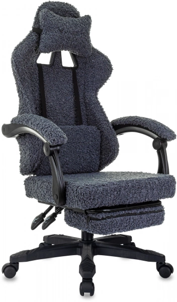 Кресло игровое Knight Lord/F темно-синий экомех крестов. пластик подст.для ног, купить в Сыктывкаре